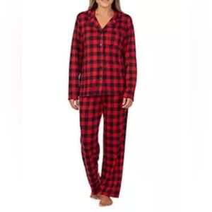 Ladies Pajamarama Classic Buffalo Check Flannel Pajama Set Small